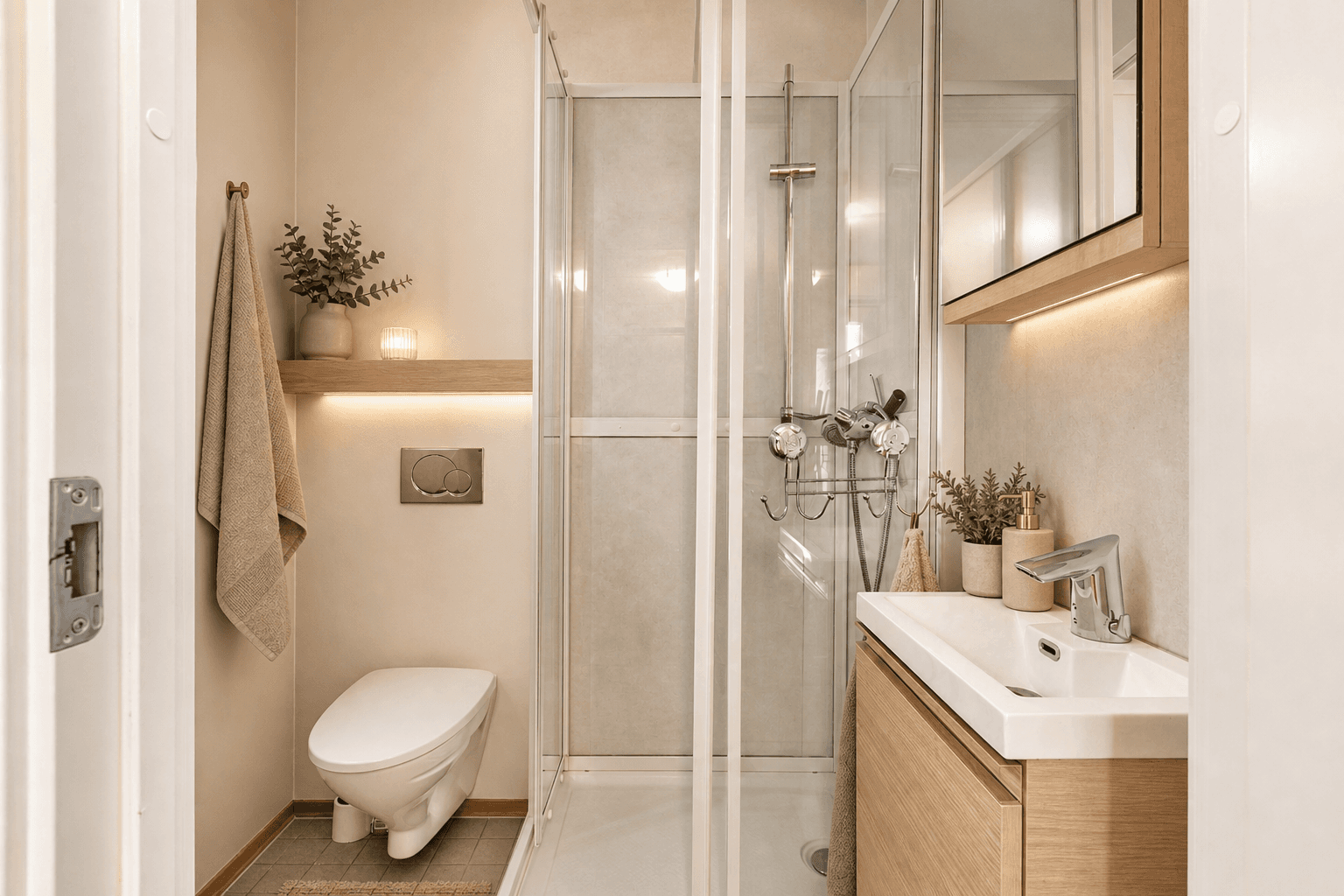 A bathroom that feels calmer